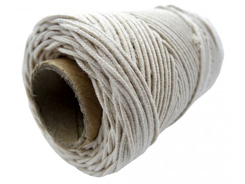 Sznurek 1mm 100m by GOLD-POL cena za 100m kolor NATURAL knot pleciony bawełniany do świec zniczy knoty sklep warszawa