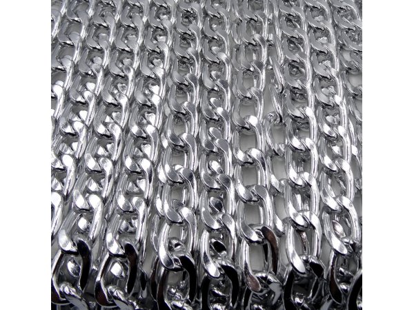 14mm x 23mm Łańcuch metalowy kolor SREBRNY cena za 1m na metry łańcuszek ozdobny dekoracyjny łańcuchy łańcuszek do toreb
