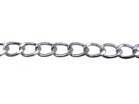 5,5mm x 11mm Łańcuch metalowy kolor SREBRNY cena za 1m na metry łańcuszek ozdobny dekoracyjny łańcuchy łańcuszek do tore