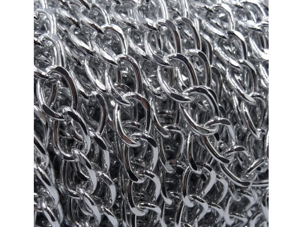 5,5mm x 11mm Łańcuch metalowy kolor SREBRNY cena za 1m na metry łańcuszek ozdobny dekoracyjny łańcuchy łańcuszek do tore
