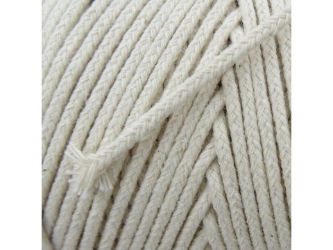 Sznurek 2mm BY GOLD-POL kolor NATURAL cena za 100m  knot pleciony bawełniany do świec zniczy knoty sklep warszawa