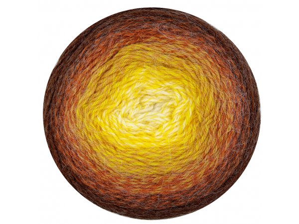 FLOWERS ALPACA 437 BRĄZ/MIÓD/ŻÓŁTY/BIAŁY MLECZNY YarnArt 250g 940m gruba włóczka ombre cieniowana na chustę szal sweter