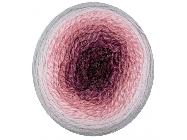 FLOWERS ALPACA 408 SZARY/JASNY RÓŻ/KORAL/ŚLIWKA YarnArt 250g 940m włóczka ombre cieniowana na chustę szal sweterek sklep