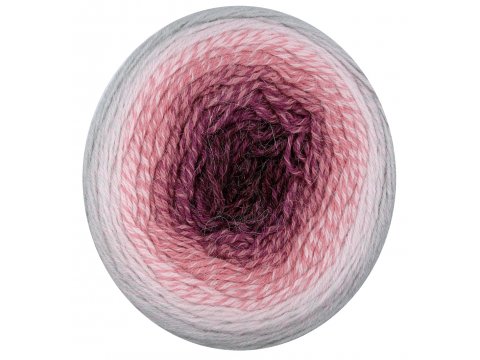 FLOWERS ALPACA 408 SZARY/JASNY RÓŻ/KORAL/ŚLIWKA YarnArt 250g 940m włóczka ombre cieniowana na chustę szal sweterek sklep