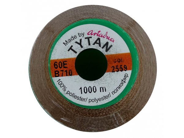 TYTAN 60E mocne nici 2559 BRĄZ cena za 1 szpulkę 1000m tapicerskie kaletnicze do skóry futra hurtownia