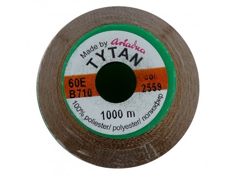 TYTAN 60E mocne nici 2559 BRĄZ cena za 1 szpulkę 1000m tapicerskie kaletnicze do skóry futra hurtownia