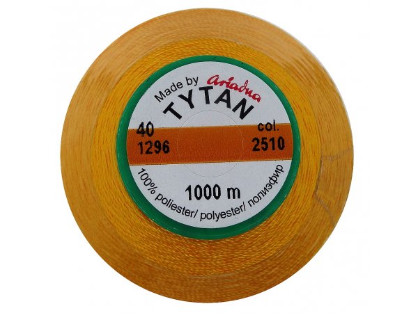 TYTAN 40 mocne nici 2510 ŻÓŁTY MORELA cena za 1 szpulkę 1000m tapicerskie kaletnicze szwalniane