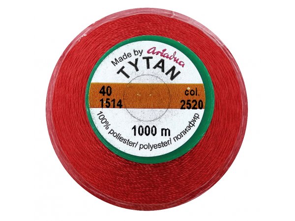 TYTAN 40 mocne nici 2520 KORAL cena za 1 szpulkę 1000m tapicerskie kaletnicze szwalniane