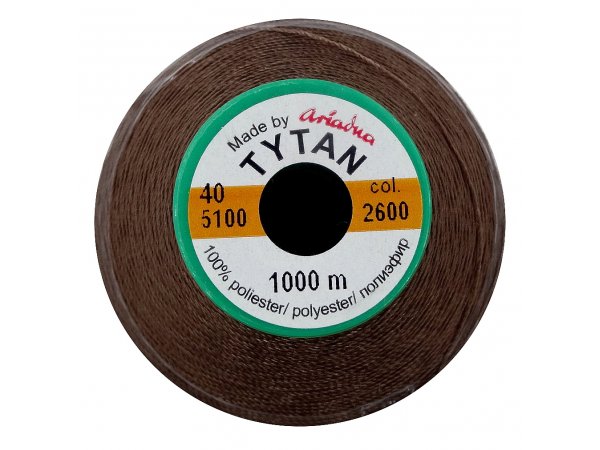 TYTAN 40 mocne nici 2600 BRĄZ cena za 1 szpulkę 1000m tapicerskie kaletnicze szwalniane