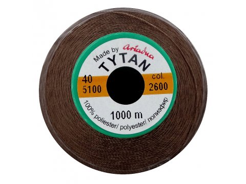 TYTAN 40 mocne nici 2600 BRĄZ cena za 1 szpulkę 1000m tapicerskie kaletnicze szwalniane