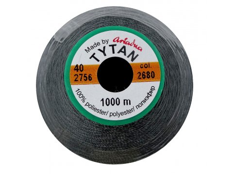 TYTAN 40 mocne nici 2680 SZARY cena za 1 szpulkę 1000m tapicerskie kaletnicze szwalniane