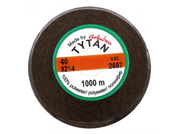 TYTAN 40 mocne nici 2607 BRĄZ CIEMNY cena za 1 szpulkę 1000m tapicerskie kaletnicze szwalniane krawieckie goldpol