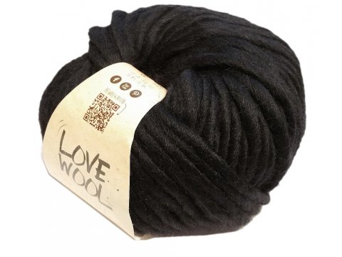 LOVE WOOL 108 CZARNA włóczka KATIA 100g 50m włóczki wełna czesankowa dziewicza 100% hurtownia włóczek Kati Warszawa