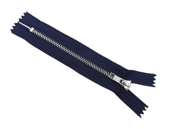 Suwaki 12cm metalowe 3mm GRANATOWE/SREBRNE cena za 1szt zamek zamki suwaki hurtownia warszawa