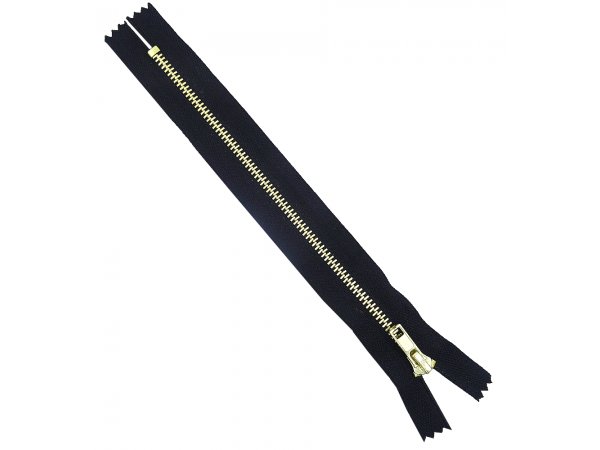 Suwaki 18cm metalowy 3mm CZARNY/ZŁOTY cena za 1 szt suwak zamek do spodni torebek kieszeni zamki metalowe