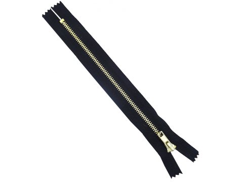 Suwaki 18cm metalowy 3mm CZARNY/ZŁOTY cena za 1 szt suwak zamek do spodni torebek kieszeni zamki metalowe