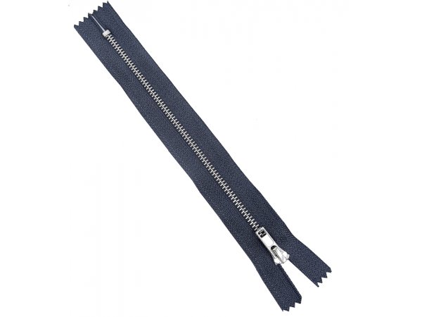 Suwaki 18cm metalowy 3mm SZARY CIEMNY/SREBRNY cena za 1 szt suwak zamek do spodni torebek kieszeni zamki metalowe