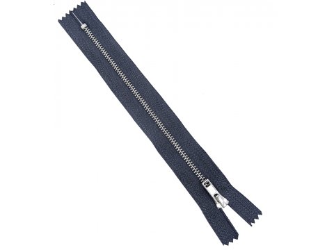 Suwaki 18cm metalowy 3mm SZARY CIEMNY/SREBRNY cena za 1 szt suwak zamek do spodni torebek kieszeni zamki metalowe