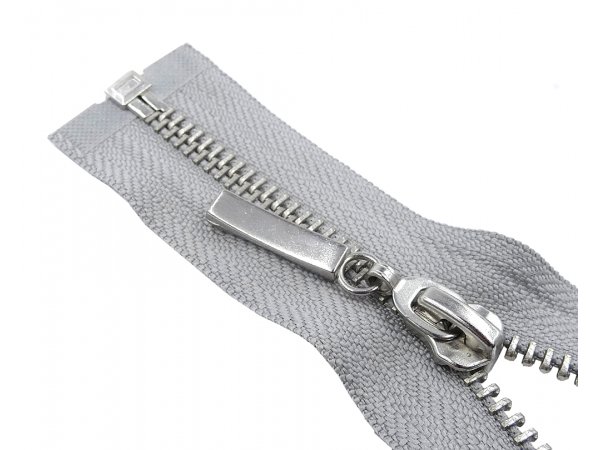 Suwaki 45cm metalowe 5mm SZARY/SREBRNY rozdzielcze 1szt suwak zamek metalowy do kurtki zamki sklep największy wybór suwaków