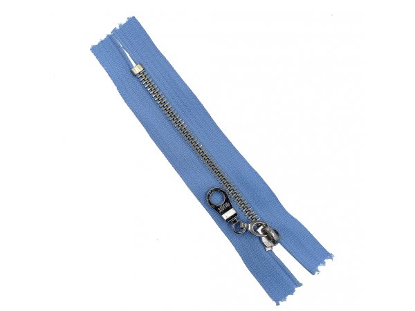 Suwaki 12cm metalowy 5mm BŁĘKITNY/SREBRNY cena za 1 szt suwak zamek do spodni torebek kieszeni zamki metalowe sklep z suwakam