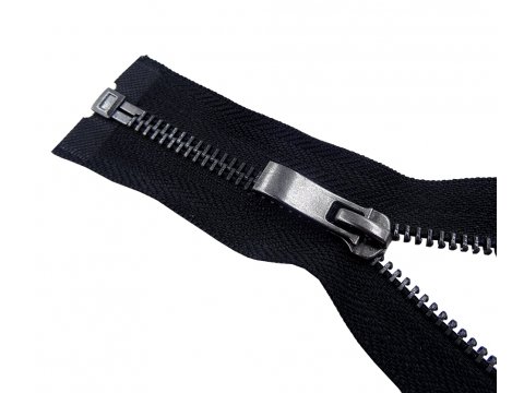 Suwaki 75cm metalowe 5mm CZARNE/CZARNY NIKIEL rozdzielcze 1szt zamek do kurtki zamki suwak sklep największy wybór suwaków