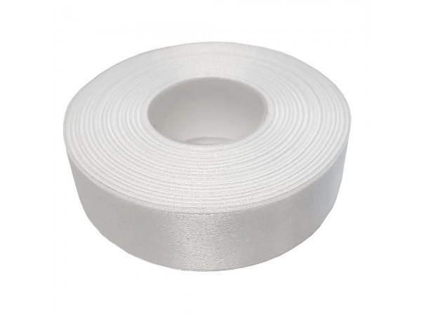 25mm wstążka atłasowa 25m 101 biała