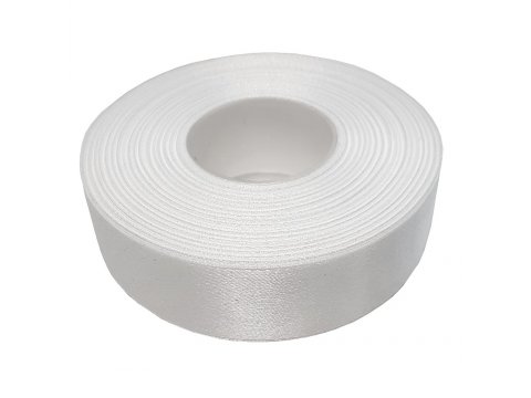25mm wstążka atłasowa 25m 101 biała