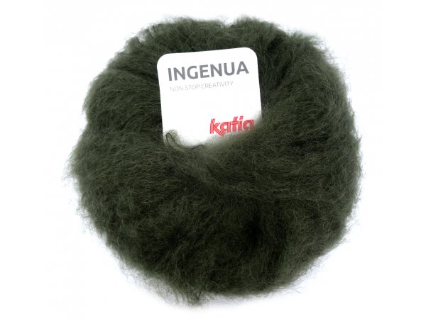 INGENUA 83 KHAKI ZIELONY CIEMNY włóczka KATIA 50g 140m włóczki mohair delikatny milutki moherek sklep internetowy z włócz