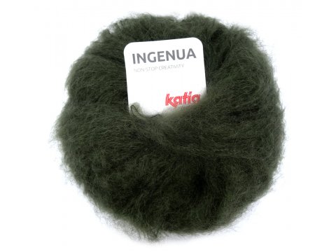 INGENUA 83 KHAKI ZIELONY CIEMNY włóczka KATIA 50g 140m włóczki mohair delikatny milutki moherek sklep internetowy z włócz
