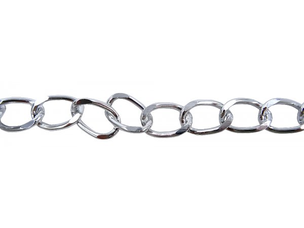 10,5mm x 15,5mm Łańcuch metalowy kolor SREBRNY cena za 1m grubość 2mm na metry łańcuszek ozdobny dekoracyjny łańcuchy do