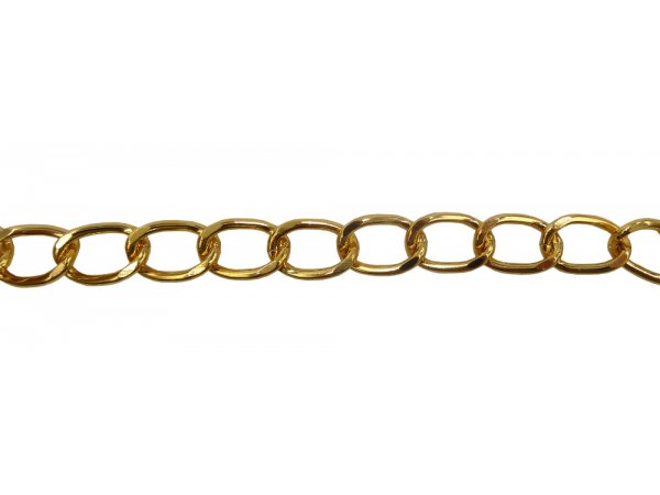 10,5mm x 15,5mm Łańcuch metalowy kolor ZŁOTY cena za 1m grubość 2mm na metry łańcuszek ozdobny dekoracyjny łańcuchy do
