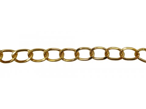 10,5mm x 15,5mm Łańcuch metalowy kolor ZŁOTY cena za 1m grubość 2mm na metry łańcuszek ozdobny dekoracyjny łańcuchy do