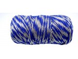Sznurek 1,5mm bawełniany ozdobny MIX SZAFIR/SREBRNY 50m 1PLY BY GOLD-POL świąteczny do rozczesywania makramy hurtownia sznur