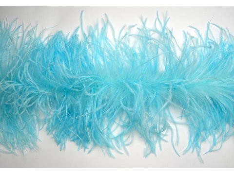Szal boa AQUA 2 ply elegancki pióra strusie 1szt/ 1,8m 2PLY dwie warstwy piór strusia najlepsza jakość na ryn