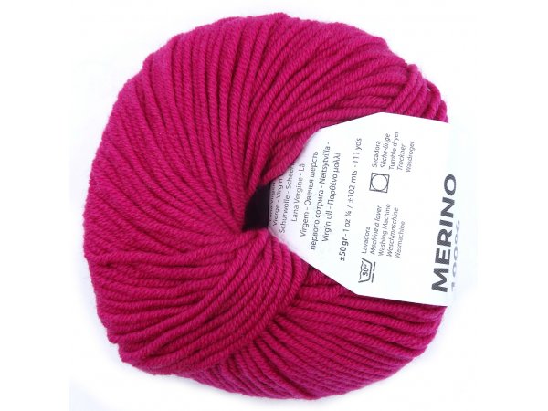 MERINO 100% 16 FUKSJA RÓŻ włóczka Katia 50g 102m 100% wełna merynos sklep z włóczkami  Warszawa
