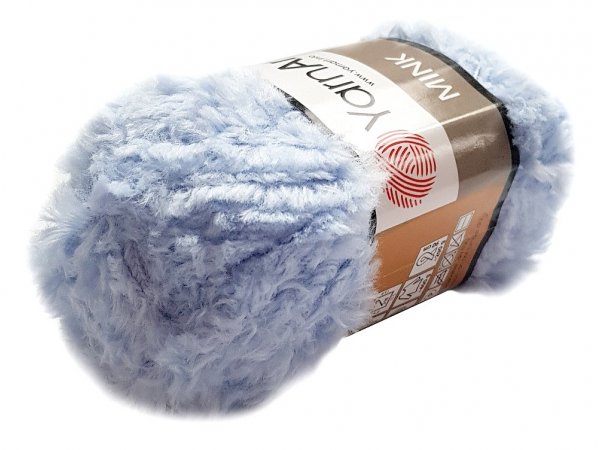 MINK 351BŁĘKITNY włóczka YarnArt 50g 75m misiowa włóczka