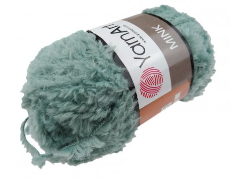 MINK 348 ZIELONY włóczka YarnArt 50g 75m misiowa włóczka