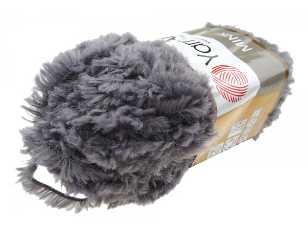 MINK 335 SZARY włóczka YarnArt 50g 75m misiowa włóczka