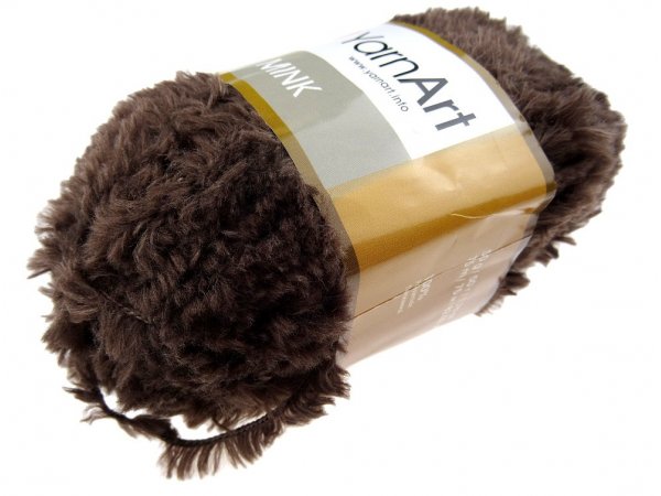 MINK 333 BRĄZOWY włóczka YarnArt 50g 75m misiowa włóczka