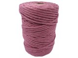 Sznurek 5mm 36 OLD PINK RÓŻ INDYJSKI 1PLY bawełniany 100m  do makramy rozczesywania liści makrama