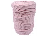 Sznurek 5mm 39 BABY PINK RÓŻ PASTELOWY bawełniany 100m jedna żyła do makramy makrama liść największy wybór sznurków