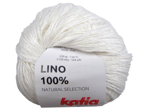 LINO 100% len 1 BIAŁY włóczka KATIA 50g 150m włóczki lniane z lnu włóczki sklep z włóczkami  GOLD-POL Warszawa