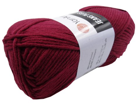 JEANS PLUS 66 BORDO WIŚNIA 100g 160m bawełna mix YarnArt włóczka całoroczna dla dzieci na maskotki sklep Goldpol