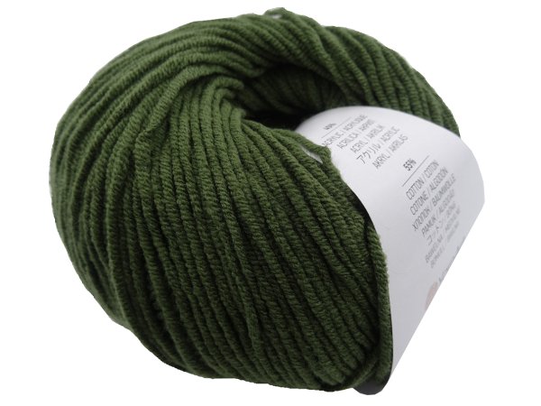 Jeans 82 OLIVE OLIWKA CIEMNA 50g 160m włóczka YarnArt bawełna dla dzieci włóczki na maskotki