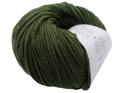 Jeans 82 OLIVE OLIWKA CIEMNA 50g 160m włóczka YarnArt bawełna dla dzieci włóczki na maskotki