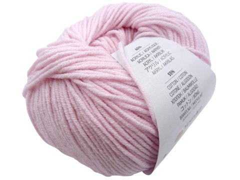 Jeans 18 RÓŻ PASTELOWY 50g 160m włóczka YarnArt turecka bawełna dla dzieci na maskotki