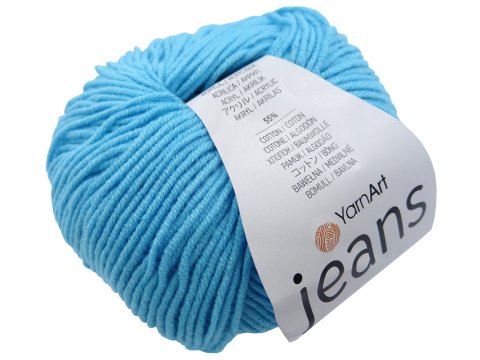 Jeans 33 TURKUS 50g 160m włóczka YarnArt turecka bawełna dla dzieci na maskotki