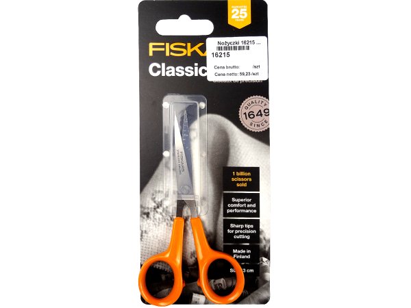 Nożyczki krawieckie 13cm FISKARS 1szt fińskie POMARAŃCZOWE uniwersalne nożyce profesjonalne do nitek  6411501988102