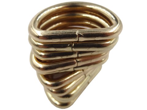 D-ring 25mm 100szt HURT ZŁOTE 4mm x 25mm do torebki torby półkółko metalowe kaletnicze sklep GOLD-POL importer metalówki