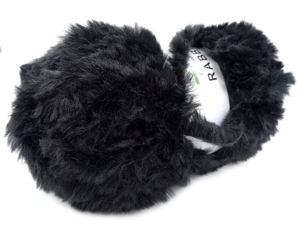 Rabbit 906 CZARNY włóczka Etrofil 100g 65m miła jak futerko królika włóczka na poduszki czapki